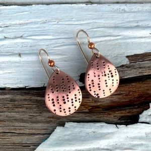 Artisan Earrings - Copper and Sterling silver
